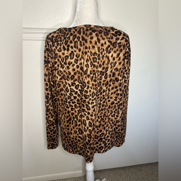 Lauren Ralph Lauren Leopard Print Women's Blouse size L - Picture 2 of 7